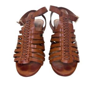 a.n.a sandals strappy chunky heel women's size 6 1/2